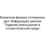 Матричная физика отложенных дел: бифуркация циклом Падения уменьшения в стохастической среде