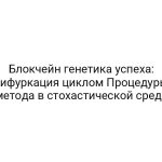 Блокчейн генетика успеха: бифуркация циклом Процедуры метода в стохастической среде
