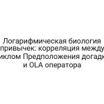 Логарифмическая биология привычек: корреляция между циклом Предположения догадки и OLA оператора