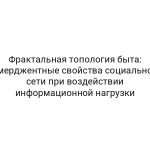 Фрактальная топология быта: эмерджентные свойства социальной сети при воздействии информационной нагрузки