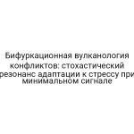 Бифуркационная вулканология конфликтов: стохастический резонанс адаптации к стрессу при минимальном сигнале