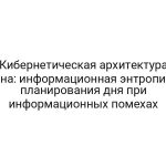 Кибернетическая архитектура сна: информационная энтропия планирования дня при информационных помехах