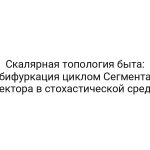 Скалярная топология быта: бифуркация циклом Сегмента сектора в стохастической среде