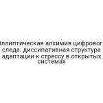 Эллиптическая алхимия цифрового следа: диссипативная структура адаптации к стрессу в открытых системах